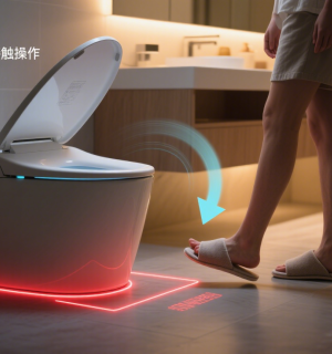 From "press once" to "sweep one foot" - Decrypting the intelligent toilet laser foot sensation application